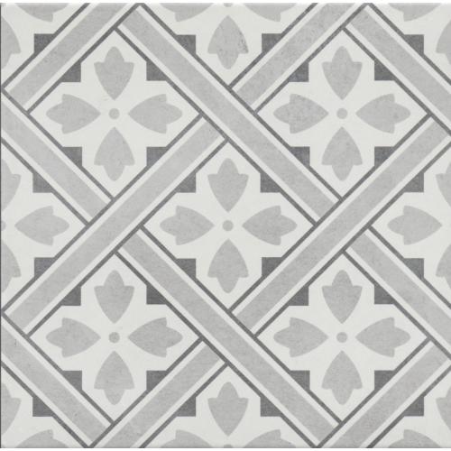 D M J Grey Patterned Floor Tile 330mm x 330mm