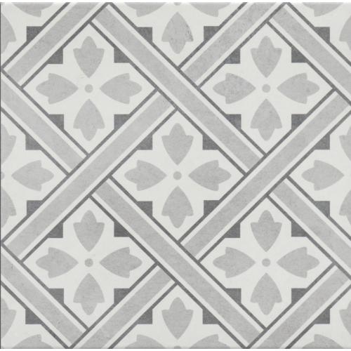 D M J Grey Patterned Floor Tile 330mm x 330mm