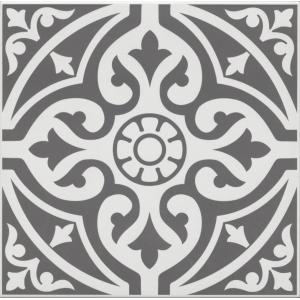 H D Black Patterned Floor Tile 330mm x 330mm