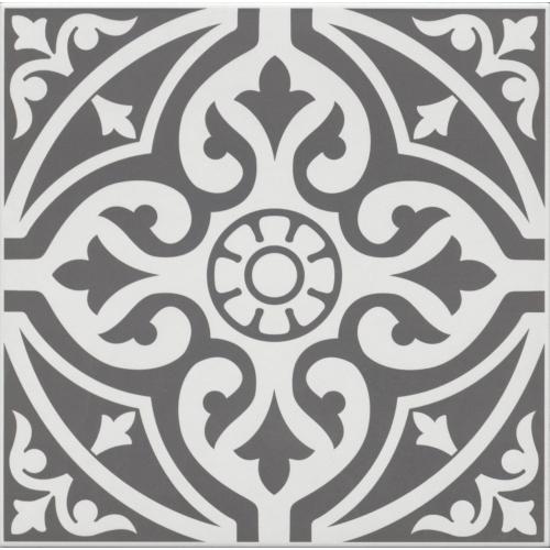 H D Black Patterned Floor Tile 330mm x 330mm