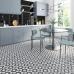 Geometric Patterned Black Floor Tile 330mm x 330mm