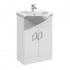 Mayford White Vanity Unit 550mm 1 Taphole - Round Basin Mayford White Vanity Unit 550mm 1 Taphole - Round Basin