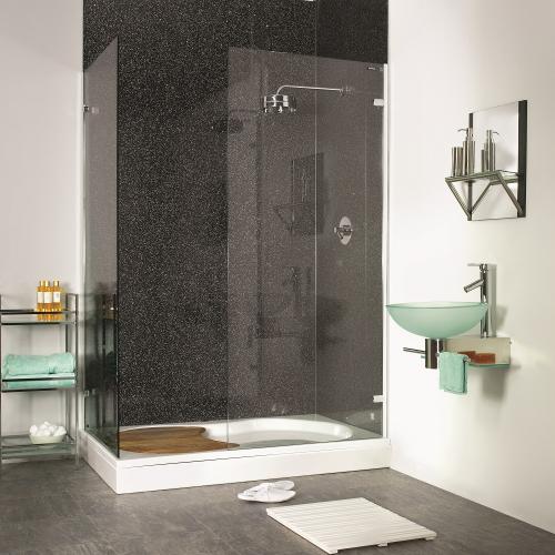 PVC Large Splash Panel Black Crystal  1200mm x 2400mm x 10mm