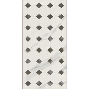 Line Calacatta White Marble Effect Decor Wall Tile 600mm x 300mm 