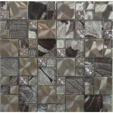 Mosaic Silver Saturn Tile 300mm x 300mm