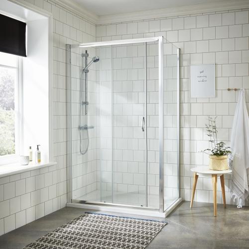 Sliding Door 1200mm & Side Panel 800mm Shower Enclosure 