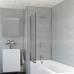 Smoked Grey Small Tile Effect PVC Wall Cladding - 2700 mm x 400mm x 8mm