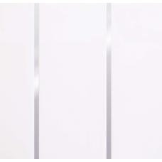 PVC Ceiling and Wall Cladding White Chrome Embedded  2600mm x 250mm x 5mm  PVC Ceiling and Wall Cladding White Chrome Embedded  2600mm x 250mm x 5mm