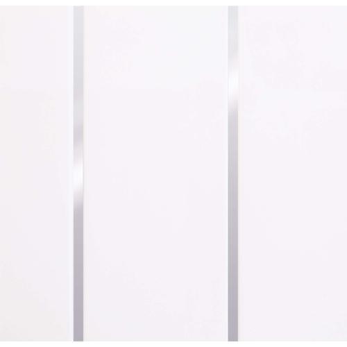  PVC Ceiling and Wall Cladding White Chrome Embedded  2600mm x 250mm x 5mm